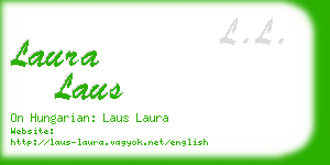 laura laus business card